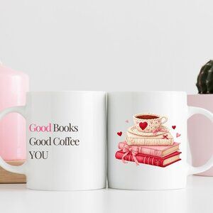 Valentine Coffee Mug Gift Set Book Lover Cozy Mug